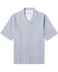 Officine Generale - Officine Générale Eren Textured Stripe Vacation Shirt - Lyst