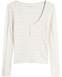 mfpen - Deep Henley Top - Lyst