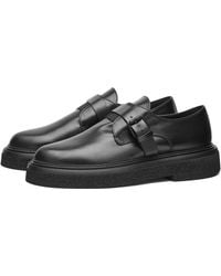 Max Mara - Buckle Strap Leather Loafers - Lyst