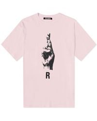 Raf Simons - Oversized Hand Sign Print T-Shirt - Lyst