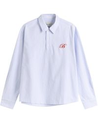 BOUND - Half Button Script Oxford Shirt - Lyst