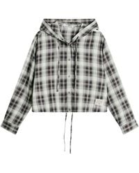 Acne Studios - Sip Check Flannel Hooded Shirt - Lyst