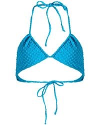 Fruity Booty - Seersucker Halter Bikini Top - Lyst
