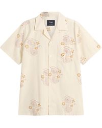 Drake's - Floral Block Print Camp Collar Shirt - Lyst