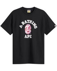 A Bathing Ape - Abc Camo College T-Shirt - Lyst