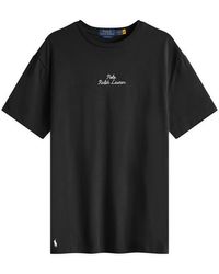 【送料関税込】Polo Ralph Lauren Chain Stitch Logo T-Shirt Polo Ralph Lauren Short Sleeve Classic Fit Chain-Stitch Logo