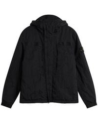 Stone Island - Warp Rib Nylon-Tc Hooded Jacket - Lyst