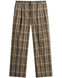 AURALEE - Wool Check Two-Tuck Slacks - Lyst