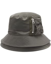 Sacai - Pocket Double Brim Bucket Hat - Lyst