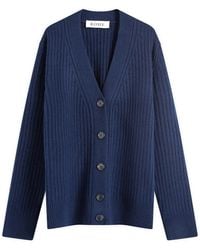 Rohe - Ribbed Boiled Wool Knitted Cardigan - Lyst