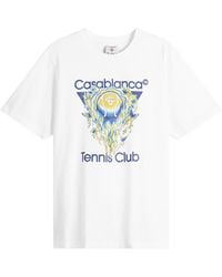 CASABLANCA - Tennis Club Icon Classic T-Shirt - Lyst