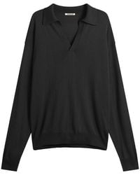 AURALEE - Cashmere Silk Knit Skipper Polo - Lyst