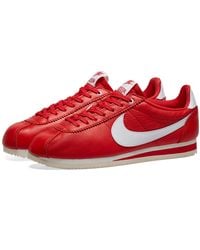 red nike cortez shoes
