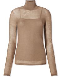 Max Mara - High Neck Knitted Top - Lyst