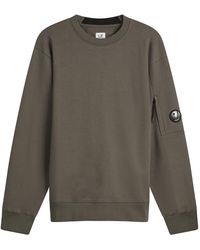 C.P. Company - Diagonal Raised Fleece Crewneck Lens Sweatshirt - Lyst