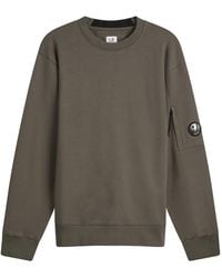 C.P. Company - Diagonal Raised Fleece Crewneck Lens Sweatshirt - Lyst