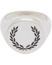 Fred Perry - Laurel Wreath Signet Ring - Lyst