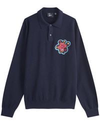 by Parra - Flower Blob Knitted Polo Shirt - Lyst
