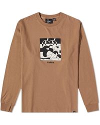 by Parra Long Sleeve The Lost Seeds T-shirt - Brown