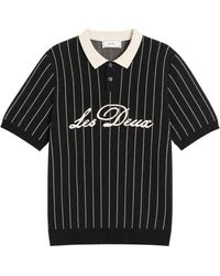 Les Deux - Pinstripe Knitted Polo - Lyst