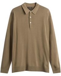 Beams Plus - 12G Knit Long Sleeve Polo Shirt - Lyst