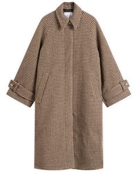 Samsøe & Samsøe - Alma Check Wool Coat - Lyst