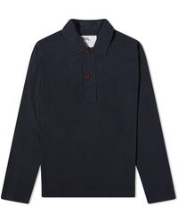 MHL by Margaret Howell Long Sleeve Polo - Blue