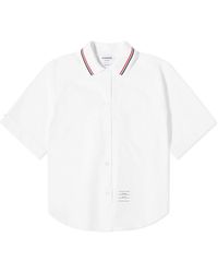 Thom Browne - Box Pleat Rib Short Sleeve Shirt - Lyst