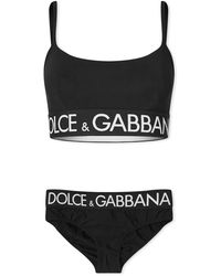 Dolce & Gabbana - Logo Band Bikini - Lyst