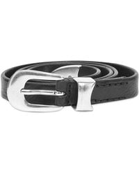 Our Legacy Leather Black Foliage Stitch Belt for Men - Lyst