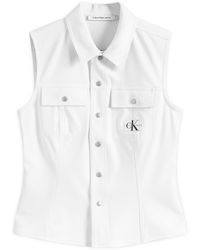 Calvin Klein - Sheen Milano Sleeveless Shirt - Lyst