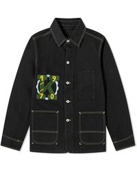 KENZO - Varsity Denim Workwear Jacket - Lyst