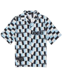 Amiri - Checkered Snake Short Sleeve Vacation Shirt - Lyst