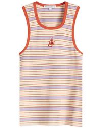 JW Anderson - Striped Contrast Trim Vest - Lyst