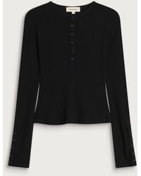 mfpen - Long Sleeve Henley Top - Lyst