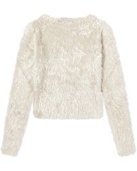 Marine Serre - Puffy Knit Cropped Pullover - Lyst