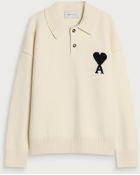 Ami Paris - Contrasted Adc Polo - Lyst