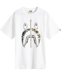 A Bathing Ape - 1St Camo Separate Shark T-Shirt - Lyst
