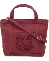 Maison Kitsuné - Fox Head Mini Tote Bag - Lyst