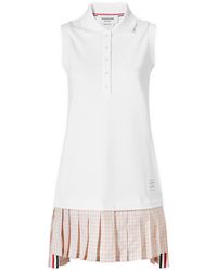 Thom Browne - Mini Pleated Polo Dress - Lyst