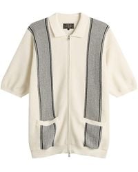 Beams Plus - Stripe Zip Knit Polo - Lyst