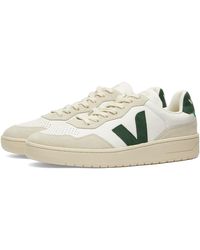 Veja - V-90 Organic Leather Sneakers - Lyst
