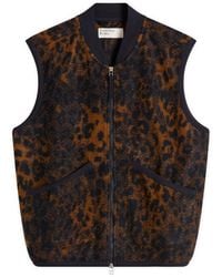 Universal Works - Night Leopard Zip Waistcoat - Lyst