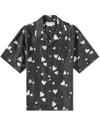 Marni - Bunch Of Hearts Silk Bowling Shirt - Lyst
