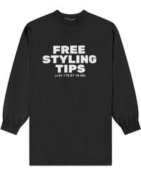Balenciaga - Long Sleeve Free Styling Tips T-Shirt - Lyst