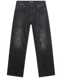 Balenciaga - Distressed Fit Fadeout Denim Jeans - Lyst