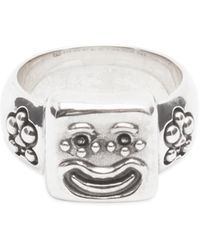 MAPLE - Smiley Signet Ring - Lyst