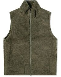 Beams Plus - Stand Collar Boa Fleece Vest - Lyst