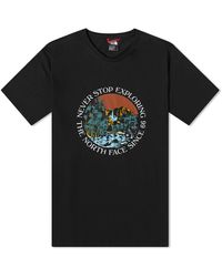 The North Face Graphic T-shirt in Black for Men | Lyst