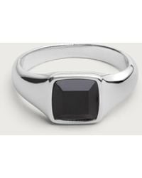 Common Lines - Onyx Cushion Signet Ring - Lyst